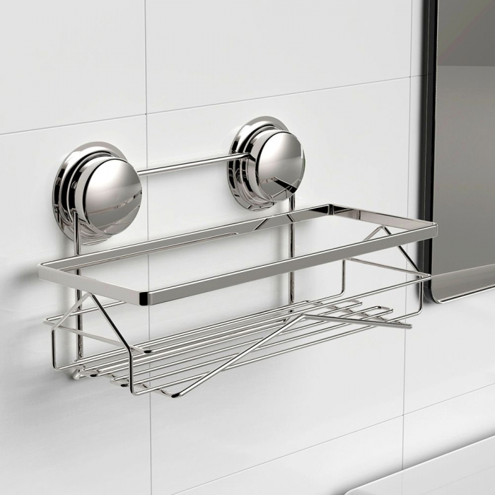 Etajera inox pentru baie sau bucatarie cu ventuze HeavyLock [2]