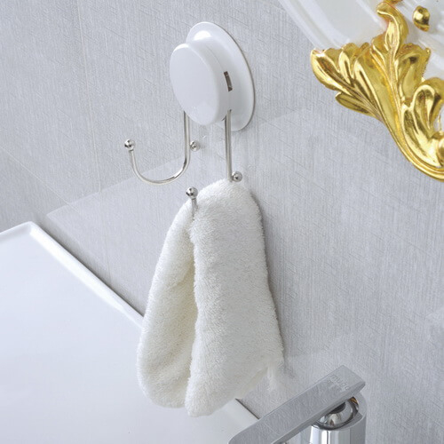 Set accesorii baie, 4 carlige duble cu ventuza HeavyLock [3]