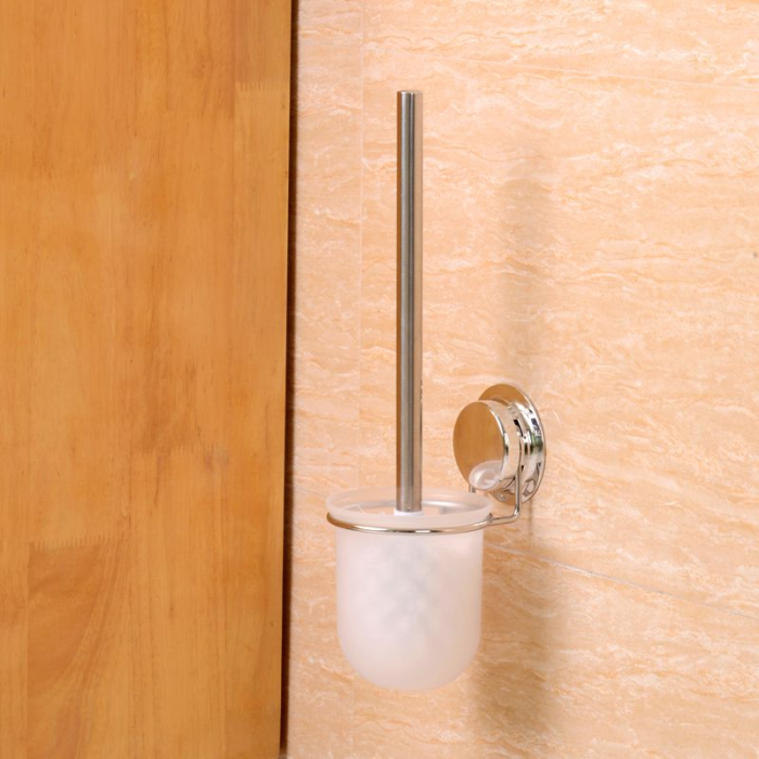 Set accesorii baie din inox, 4 piese (suport sapun + suport perie wc + suport hartie igienica + carlig dublu ) cu ventuze HeavyLock [3]