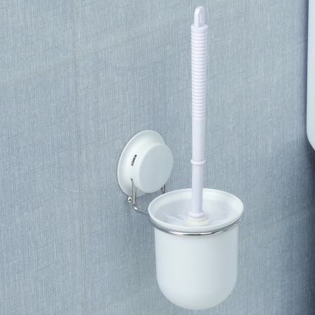 Set accesorii baie 4 piese (perie wc + suport hartie igienica + suport sapun + carlig dublu) cu ventuze HeavyLock [2]