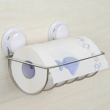 Set accesorii bucatarie, 4 piese (suport cutite + suport tacamuri + suport prosop hartie + carlig dublu) cu ventuze HeavyLock [3]