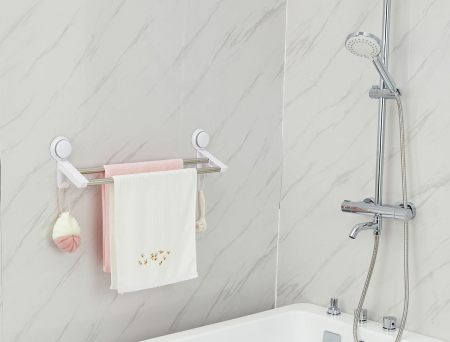 Suport cu 2 bare pentru prosoape cu ventuze HeavyLock [3]
