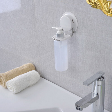 Baie - Suport pentru sampon sau sapun lichid cu ventuza HeavyLock