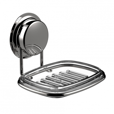 Baie - Suport sapun cromat cu ventuza HeavyLock
