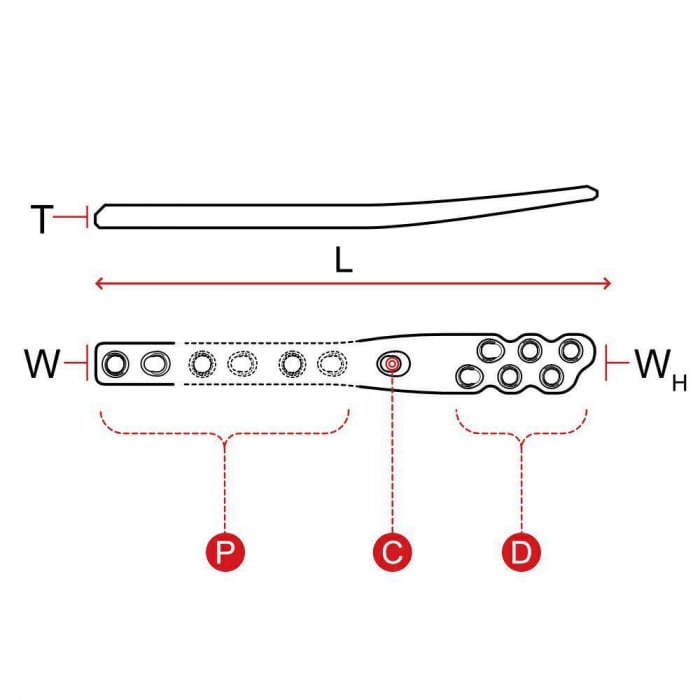 Placa artrodeza pancarpala double locking 2.0-2.4 [2]