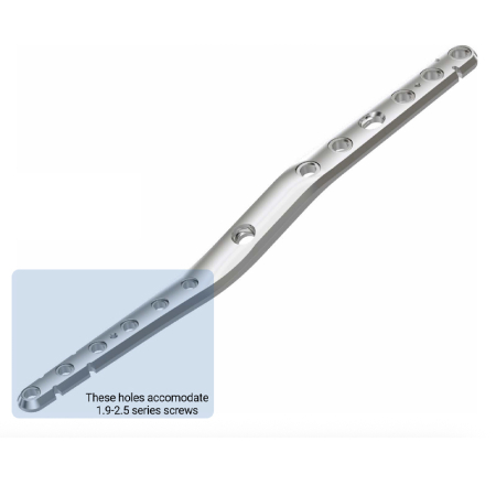 Standard 3.0-3.5-4.0 - Dorsal Carpus Panarthrodesis Plate Size Standard/Mini L. 159mm