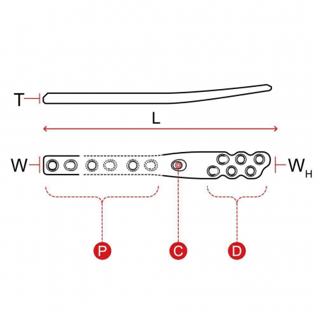 Placa artrodeza pancarpala double locking 2.7-4.5 [1]