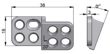 Placi TPO - Placa TPO Blocata pentru suruburi Ø3.5 (7+1g)