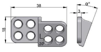 mikromed - Placa TPO Blocata pentru suruburi Ø3.5 (8g)