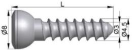 Gama HSM - Șurub Cortical Autotarodant Ø 4.5