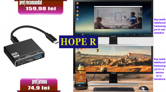 Hub 3 in 1 4k 60 Hz cu Samsung Dex