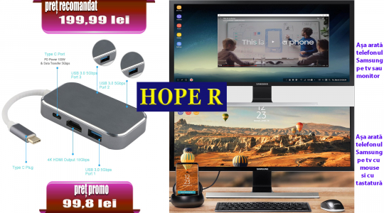 Hub 5 in 1 cu Samsung Dex