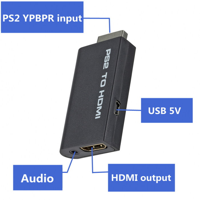 Adaptor consola PS2 cu iesire HDMI si jack audio 3.5mm, HOPE R [2]