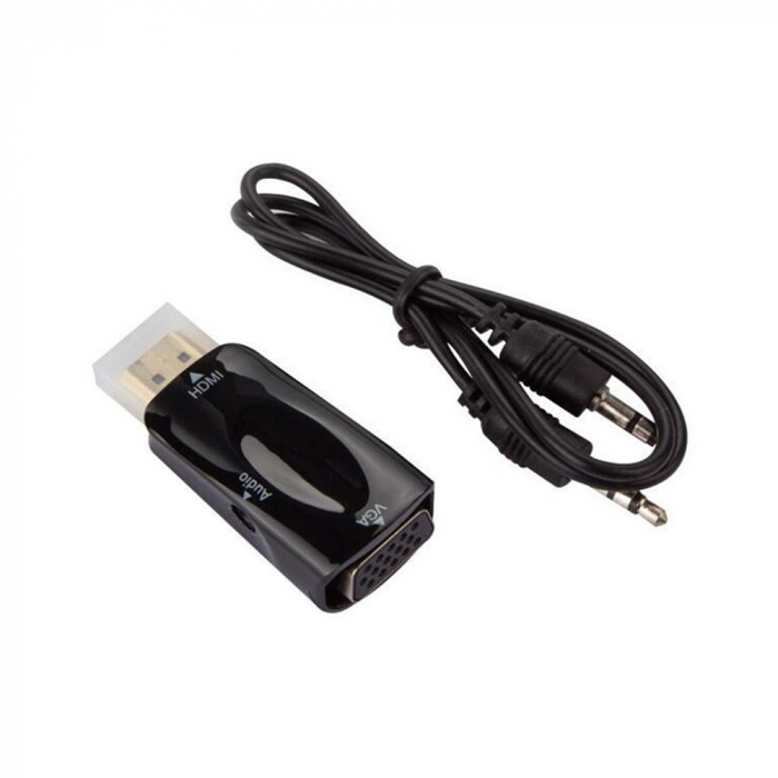 Adaptor HDMI la VGA,1080P, audio, negru, HOPE R [2]