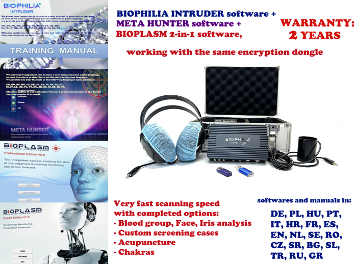 Aparat scanare biorezonanta Biophilia Intruder NLS, diagnosticare si terapie, viteza scanare foarte rapida + soft Meta Hunter + soft Bioplasm 2 in 1 [1]