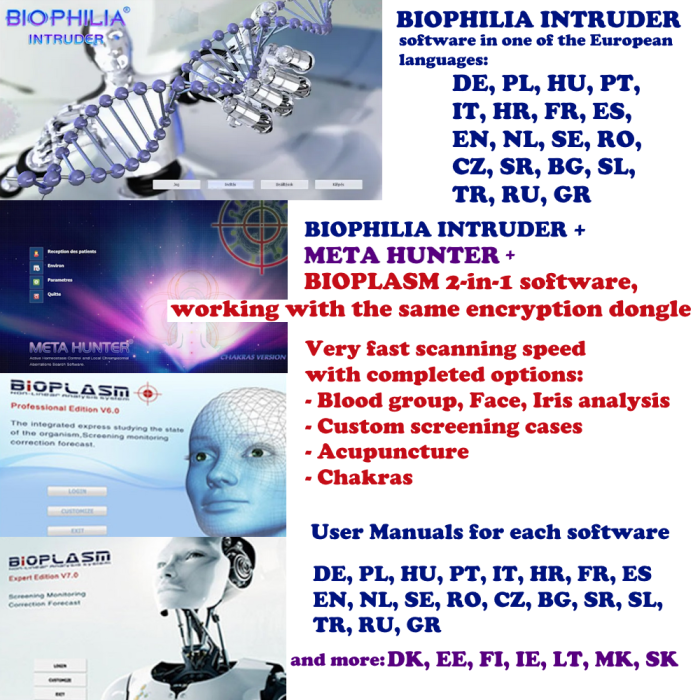 Aparat scanare biorezonanta Biophilia Intruder NLS, diagnosticare si terapie, viteza scanare foarte rapida + soft Meta Hunter + soft Bioplasm 2 in 1 [2]