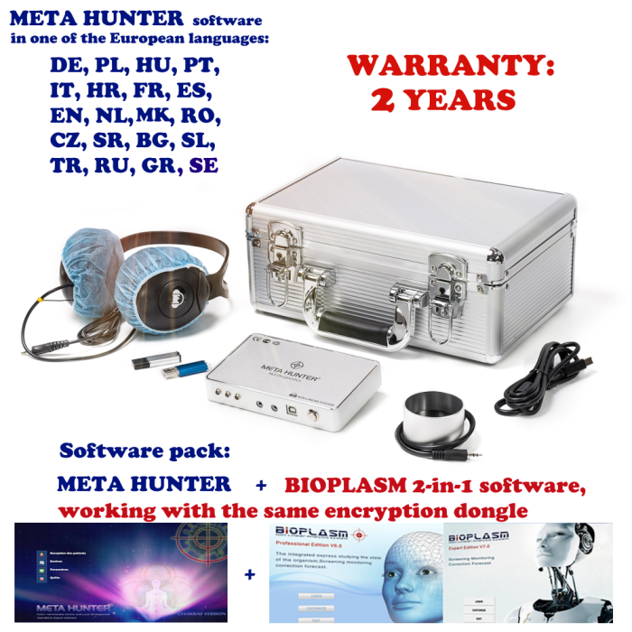 Aparat scanare biorezonanta Meta Hunter 4025 NLS, diagnosticare si terapie, versiune 2025 + soft Bioplasm 2 in 1 [1]
