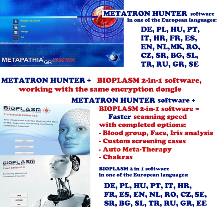 Aparat scanare biorezonanta Metatron Hunter 4025 NLS, diagnosticare si terapie + soft Bioplasm 2 in 1 [2]