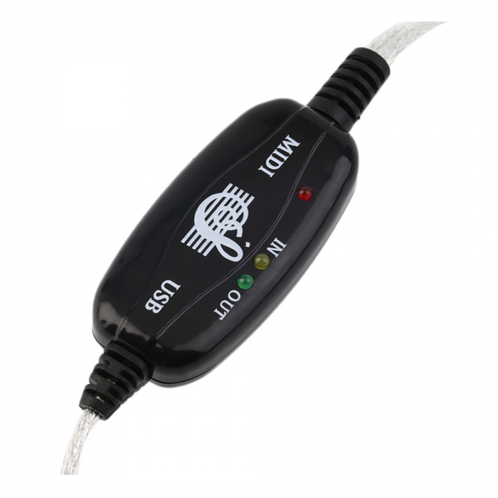 Cablu adaptor USB 2.0 la Midi In-Out 1.90m, HOPE R, pentru dispozitive Midi, Claviaturi [2]
