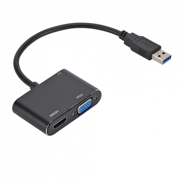Cablu convertor USB 3.0 pentru monitoare cu HDMI si VGA, HOPE R [3]
