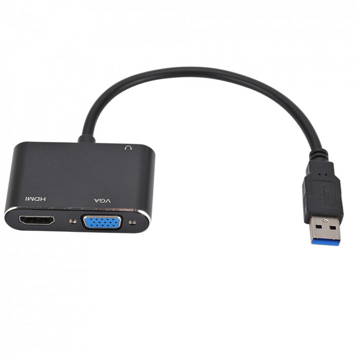 Cablu convertor USB 3.0 pentru monitoare cu HDMI si VGA, HOPE R [2]