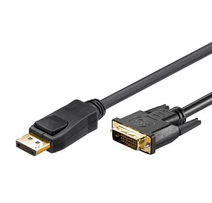 Cablu Displayport DP tata la DVI-D tata, 1.8m, contacte aurite, unidirectional, HOPE R [2]