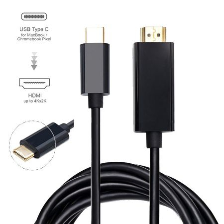 Cablu USB 3.1 Type C la HDMI, 4K, 1.8m, negru, HOPE R [3]