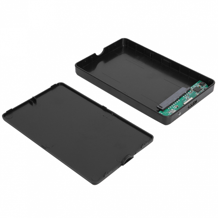 Carcasa USB 3.0 pentru HDD/SSD 2.5" SATA 3.0, ABS, neagra, HOPE R [2]