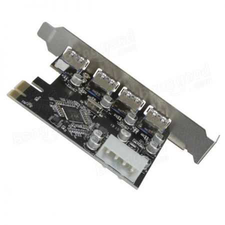 Card adaptor PCIex pentru 4 porturi USB3.0 A (mama), HOPE R [3]