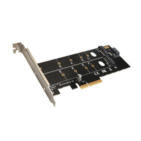 Card PCIex adaptor SSD M.2 (NGFF) pentru 1x PCIEx M.2 + 1x SATA3 M.2 [2]