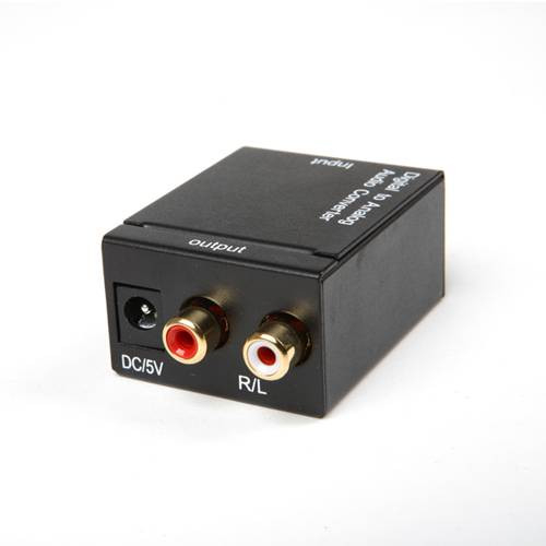 Convertor audio digital coaxial sau optic SPDIF Toslink la audio analog 2 RCA, alimentator 220V, cablu optic, HOPE R [3]