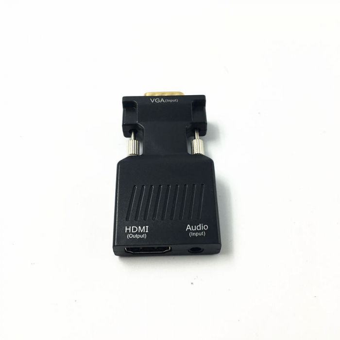Convertor VGA tata la HDMI mama, cu cablu audio, 1080P, mufa aurie, HOPE R [4]