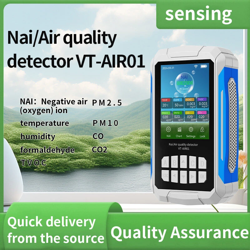 Detector calitate aer: CO/CO2, PM2.5/PM10, NAI, HCHO/TVOC, Temperatura/Umiditate, ecran 2.8", HOPE R [3]