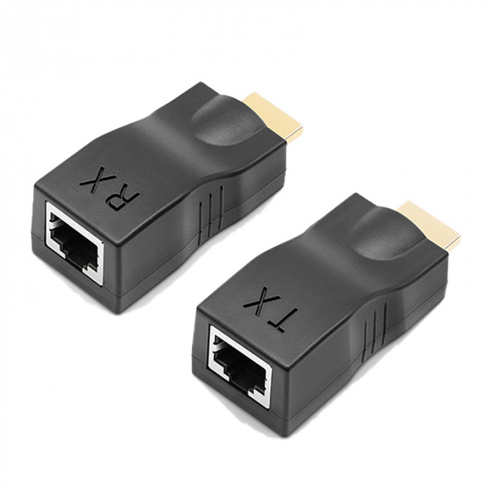 Extender semnal HDMI cu Ethernet Cat5/6, pana la 30m, HDMI 1.4a rezolutie 1080p, HOPE R [2]