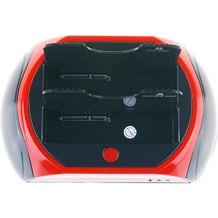 HDD Docking Station Dual Bay 2.5", 3.5" SATA la USB 3.0, HOPE R, cu functie de backup si clonare [4]