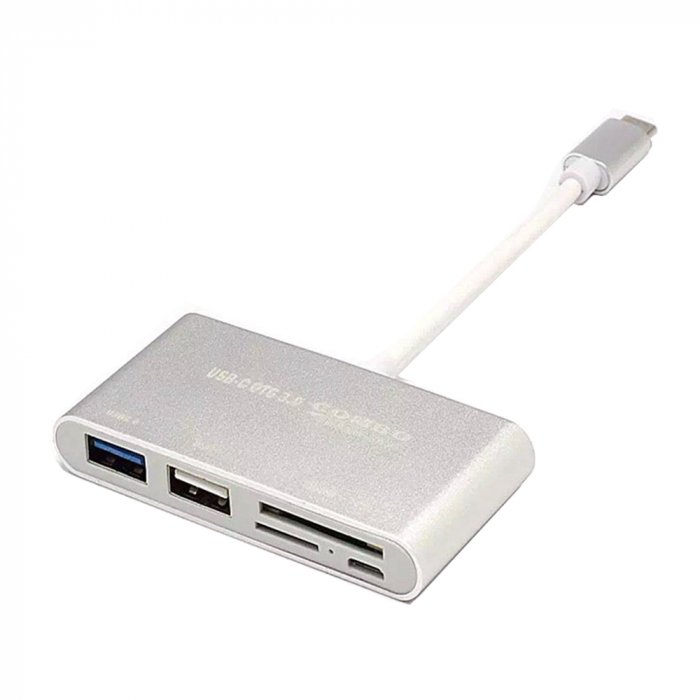 Hub 5 in 1 USB 3.1 Type-C la USB 3.0, 1 x USB 2.0, 1 x micro USB, 1 x SD card, 1 x TF, HOPE R [4]