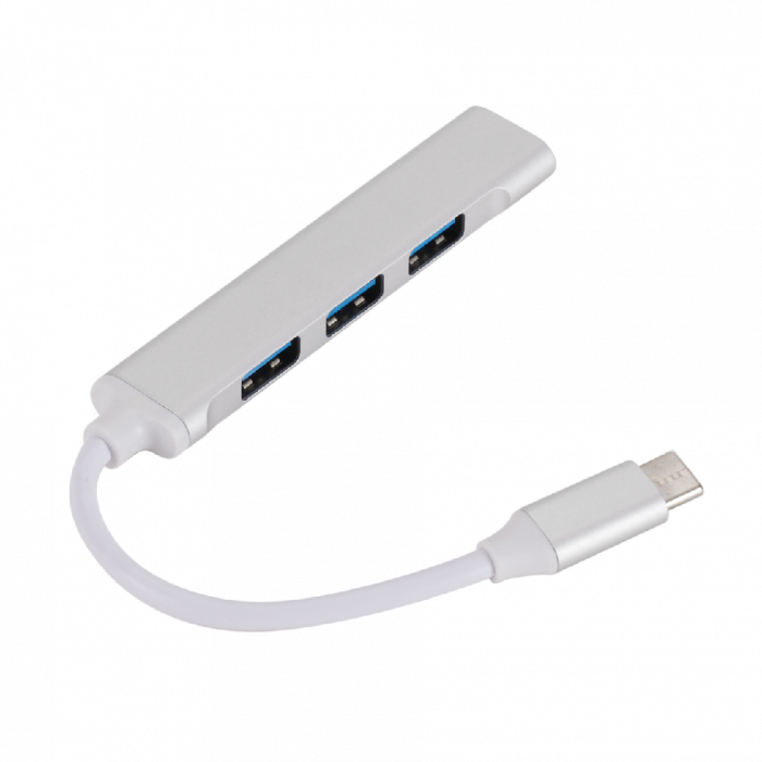 Hub USB 3.1 tip C cu 4 porturi USB 3.0, carcasa aluminiu [5]
