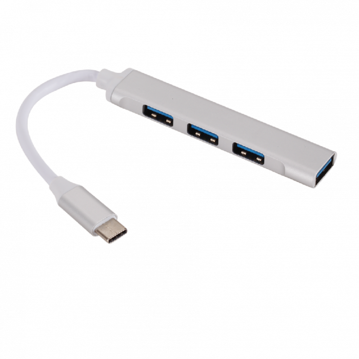 Hub USB 3.1 tip C cu 4 porturi USB 3.0, carcasa aluminiu [6]