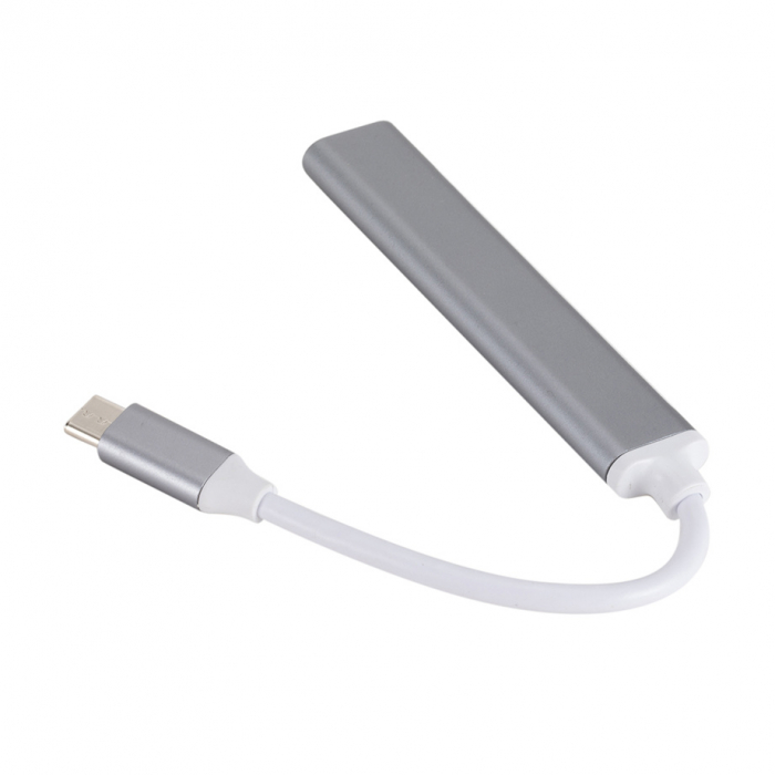Hub USB 3.1 tip C cu 4 porturi USB 3.0, carcasa aluminiu [2]