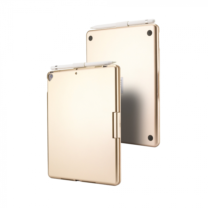Husa carcasa aurie cu tastatura LED rotativa Bluetooth Wireless pentru iPad Pro 10.5, Air 3 2019 10.5 inch, iPad 10.2 inch [6]