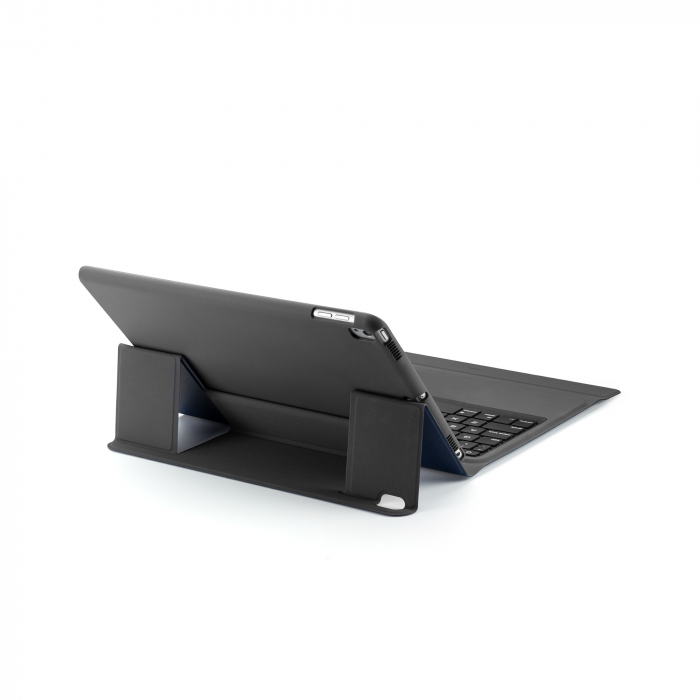 Husa carcasa piele ecologica, albastra cu tastatura LED Bluetooth Wireless pentru iPad 12.9 2018 si 2020 [6]