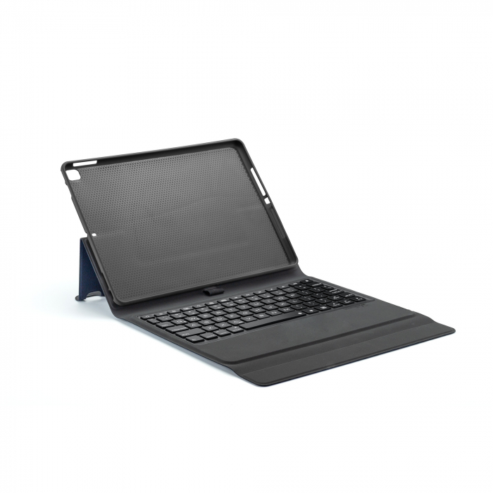 Husa carcasa piele ecologica, albastra, cu tastatura LED Bluetooth Wireless pentru iPad Pro 10.5, Air 3 2019 10.5 inch, iPad 10.2 inch [7]