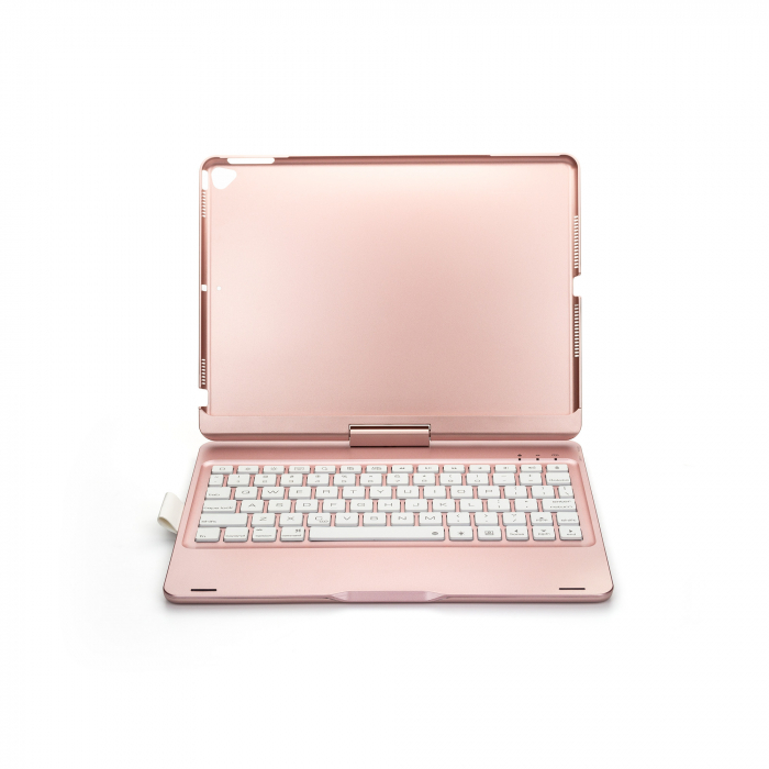 Husa carcasa roz-aurie cu tastatura Bluetooth Wireless pentru iPad Air, iPad Air 2, iPad Pro 9.7, iPad 9.7 2017, 2018 [3]