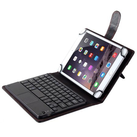 Husa universala cu tastatura detasabila bluetooth si touchpad pentru tablete 9 - 10.5 inch Android, Windows, negru [2]