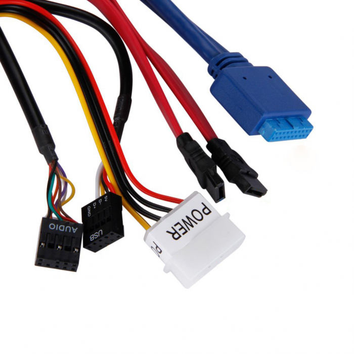 Media front panel 5.2", suporta carduri M2/TF/SD/MMC/MS/CF, 8x USB, HOPE R [4]