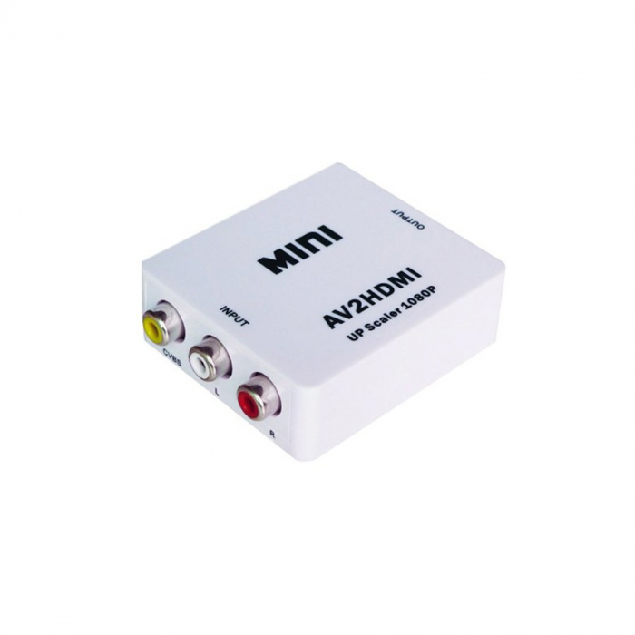 Mini convertor AV(RCA) la HDMI, 1080p, video si audio stereo, HOPE R [4]
