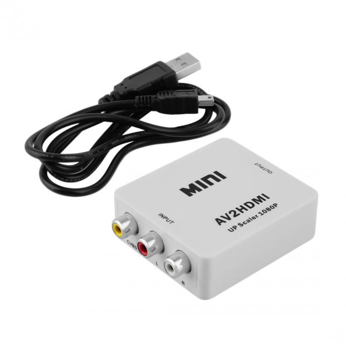 Mini convertor AV(RCA) la HDMI, 1080p, video si audio stereo, HOPE R [5]