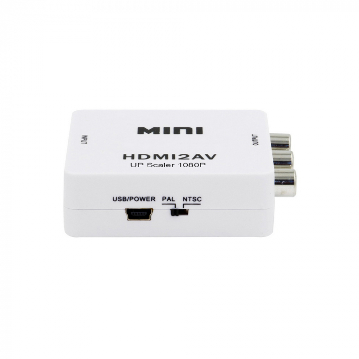 Mini convertor HDMI la AV(RCA) Full HD 1080p video si audio stereo, HOPE R [4]