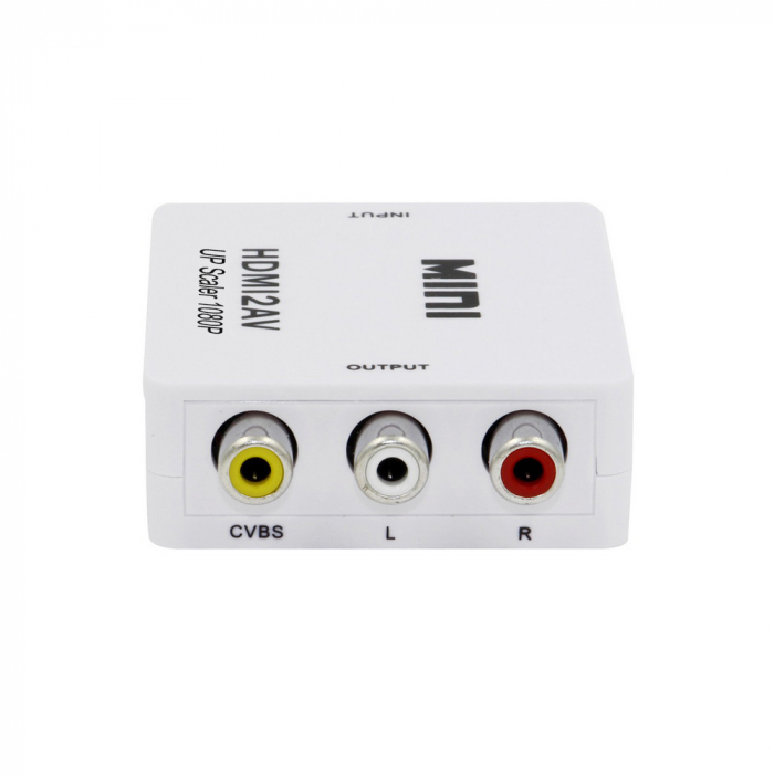 Mini convertor HDMI la AV(RCA) Full HD 1080p video si audio stereo, HOPE R [3]