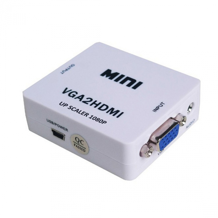Mini convertor VGA la HDMI, 1080p, video si audio stereo, HOPE R [3]